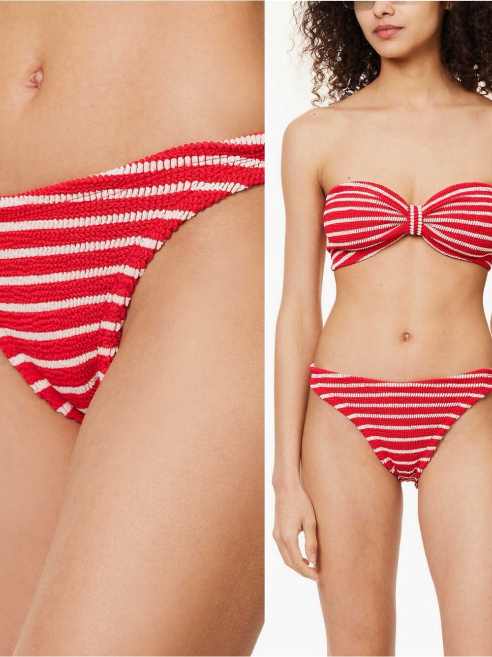Hunza G | Jean Striped Bikini Bottoms